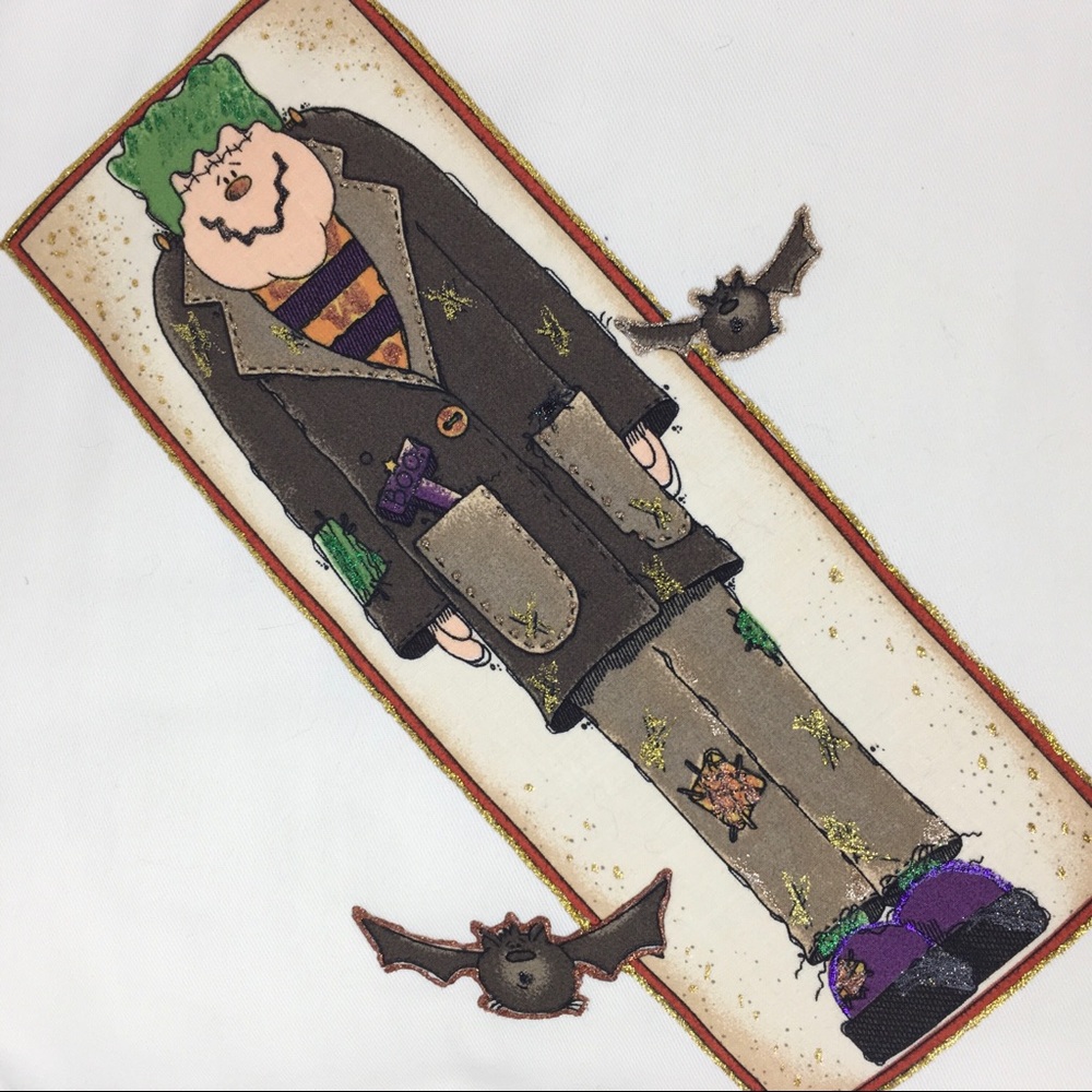 Frankenstein with Bats & Haunted House Pillow